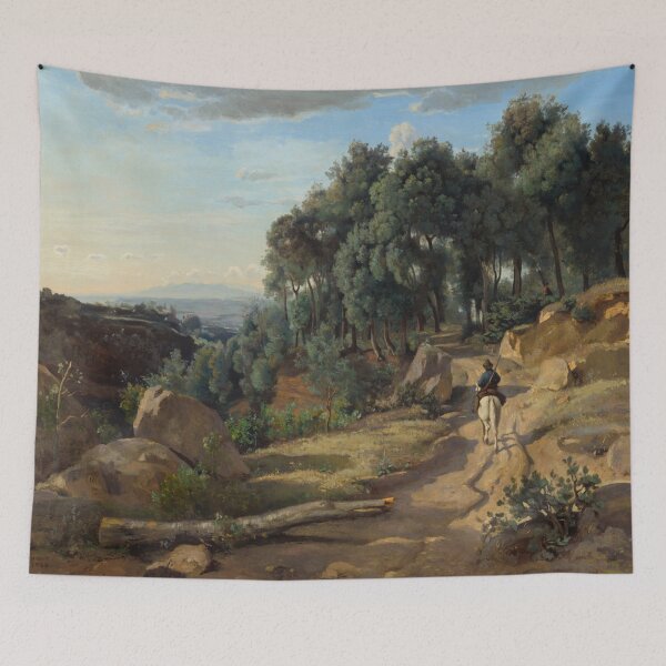 Item preview, A View near Volterra - Jean-Baptiste-Camille Corot designed and sold by Vivanne-art.