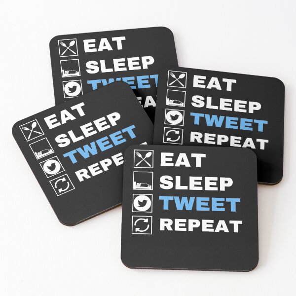 Item preview, Eat sleep tweet repeat designed and sold by Hoetoons.