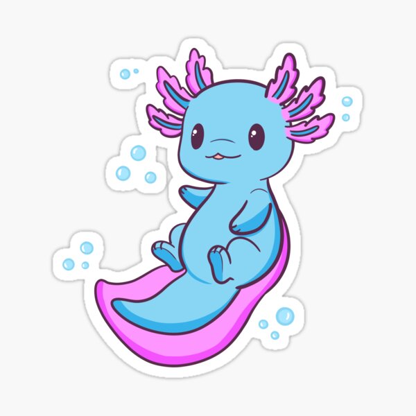 Vista previa del artículo con la obra «Bebé Axolotl», diseñado y vendido por Cutecy.