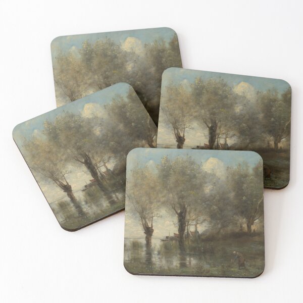 Item preview, Jean-Baptiste-Camille Corot - A Pond in Picardy designed and sold by Vivanne-art.