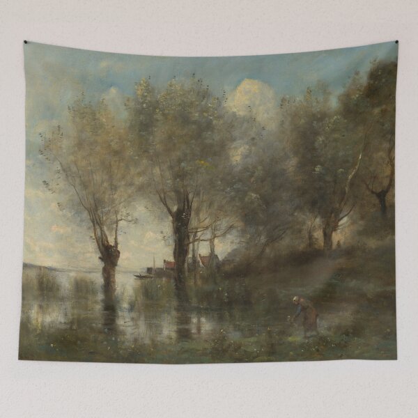 Item preview, Jean-Baptiste-Camille Corot - A Pond in Picardy designed and sold by Vivanne-art.