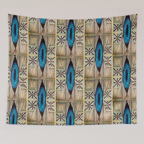 Item preview, ADHD Doodle Turquoise Abyss designed and sold by -poetess-.