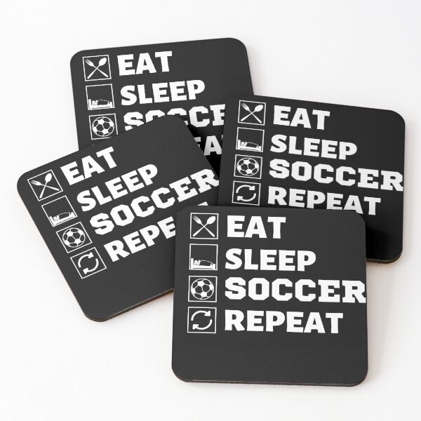 Item preview, Eat sleep soccer repeat designed and sold by Hoetoons.