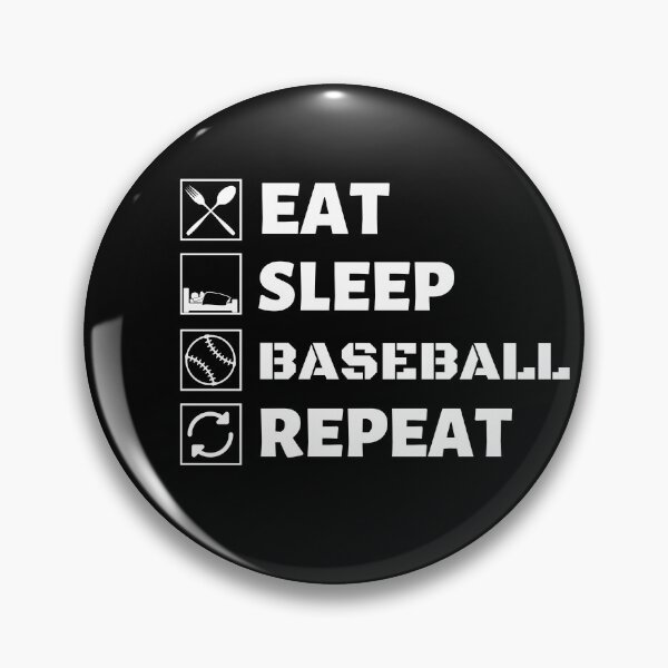 Item preview, Eat sleep baseball repeat designed and sold by Hoetoons.