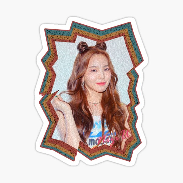 Arai Ayaka NiziU Ayaka Korean Kpop Conception de peinture à l'huile de couleur rétro Sticker