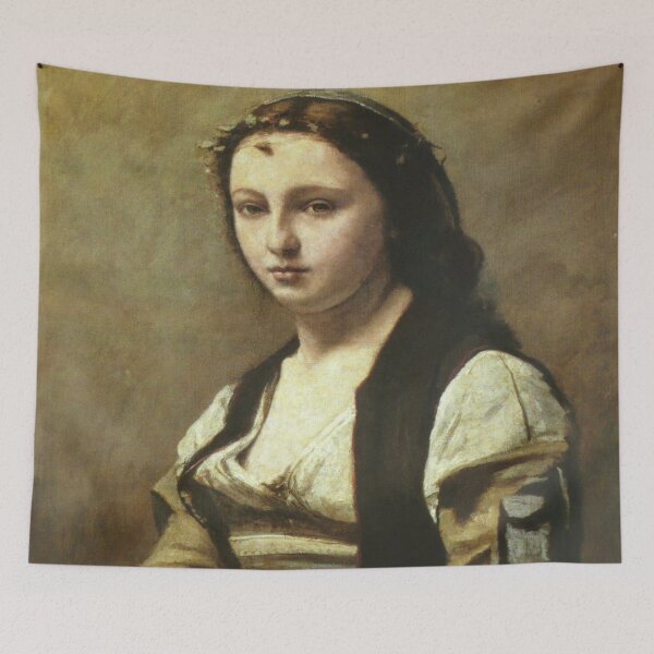 Item preview, Jean-Baptiste-Camille Corot - Woman with a Pear designed and sold by Vivanne-art.