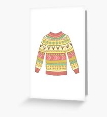 Cute cozy sweater Greeting Card