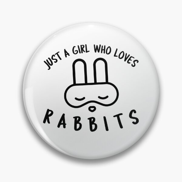 Item preview, Just A Girl Who Loves Rabbits -funny bunny design in black text designed and sold by katiekendall.
