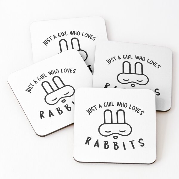 Item preview, Just A Girl Who Loves Rabbits -funny bunny design in black text designed and sold by katiekendall.