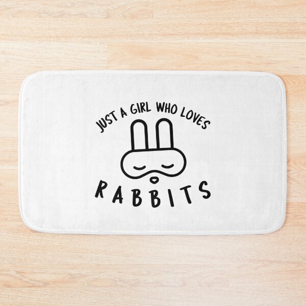 Item preview, Just A Girl Who Loves Rabbits -funny bunny design in black text designed and sold by katiekendall.