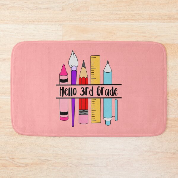 Item preview, hello 3rd grade for the first day back to school  designed and sold by champagnemoment.