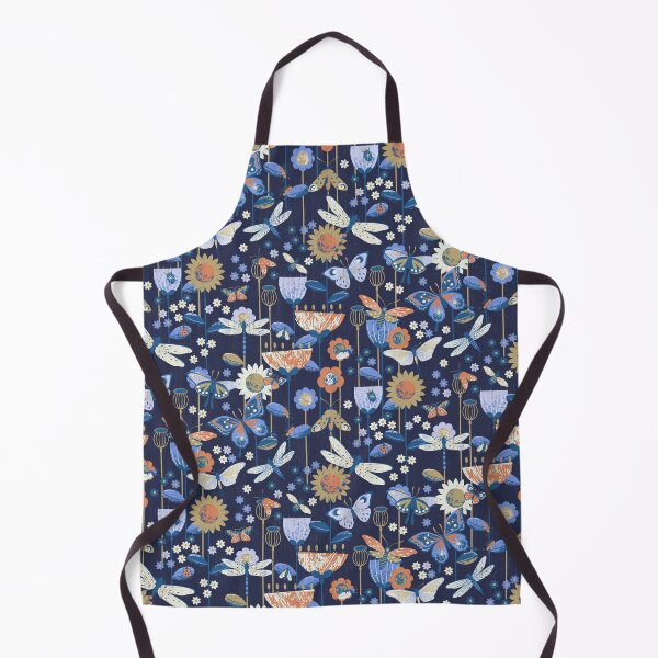 Item preview, Retro Insects - Navy designed and sold by appleyards.
