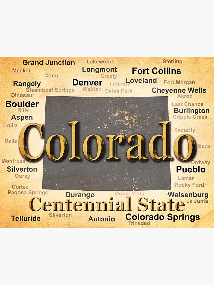 "Aged Colorado State Pride Map Silhouette " Poster for Sale by ...