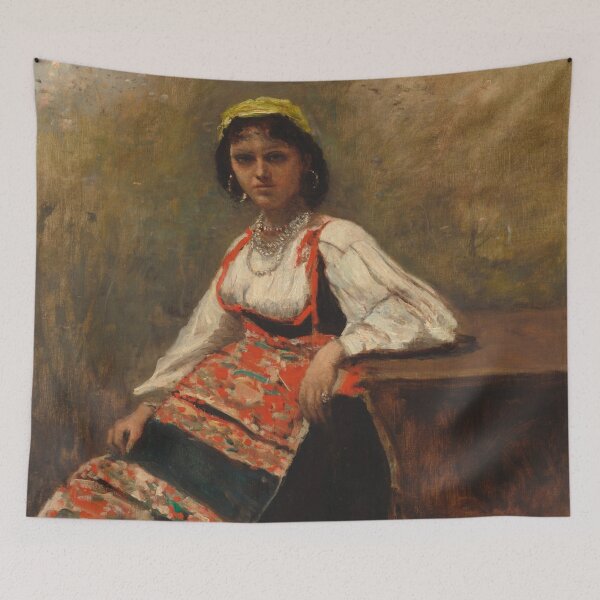 Item preview, Jean-Baptiste-Camille Corot - Italian Woman designed and sold by Vivanne-art.