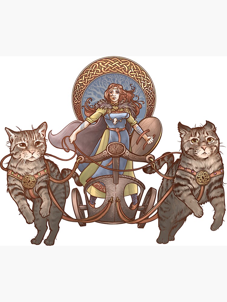 Freya Driving Her Cat Chariot by DaniKaulakis