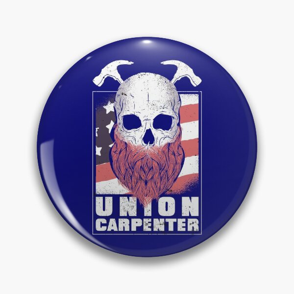 Item preview, Union Carpenter:  Proud Union Worker, Bearded Skull designed and sold by Holiday-Art.