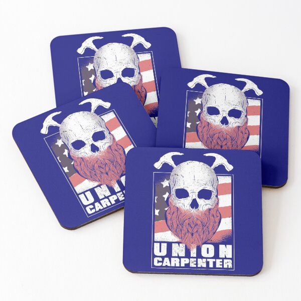 Item preview, Union Carpenter:  Proud Union Worker, Bearded Skull designed and sold by Holiday-Art.