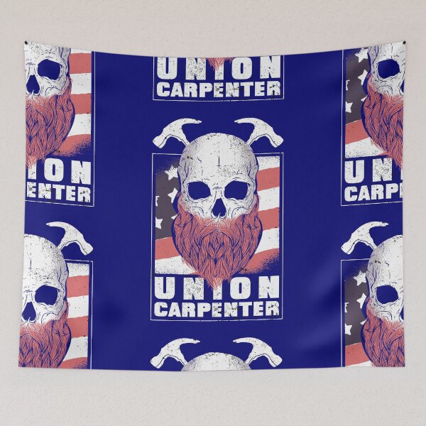 Item preview, Union Carpenter:  Proud Union Worker, Bearded Skull designed and sold by Holiday-Art.