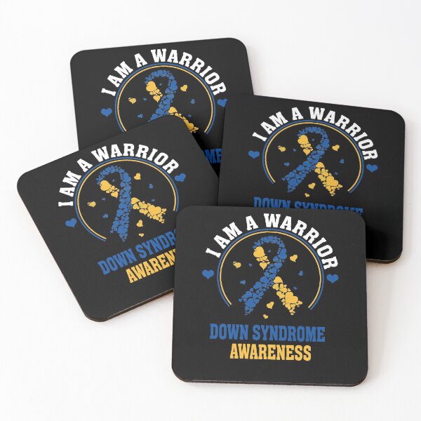 Item preview, I'm a Down Syndrome Warrior, Down Syndrome Awareness Gift for Down Syndrome Warrior, Blue Yellow Ribbon Gift designed and sold by CapitalDesignss.