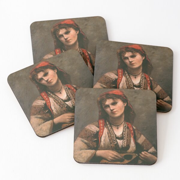 Item preview, Jean-Baptiste-Camille Corot - Gypsy with a Mandolin designed and sold by Vivanne-art.