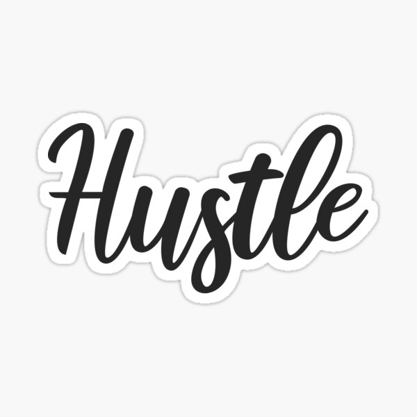 Grey Hustle Sticker | Osteohustle Sticker