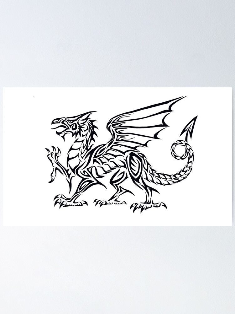Celtic cross and dragon tattoo - tamelia-stickdesign.de