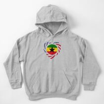 Ghanaian American Multinational Patriot Flag Series Kids Pullover Hoodie