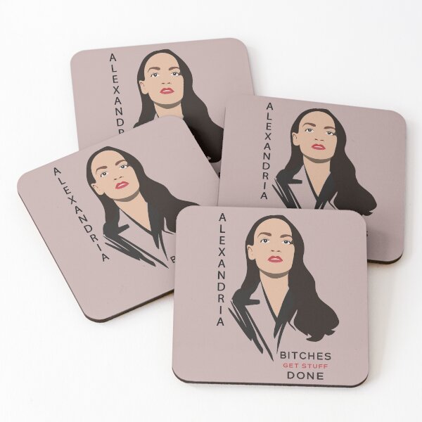 Item preview, AOC print Bitches Get Stuff DONE AOC poster Feminism art Aoc painting Alexandria Ocasio-Cortez Democratic socialism quote designed and sold by GalleryArtField.