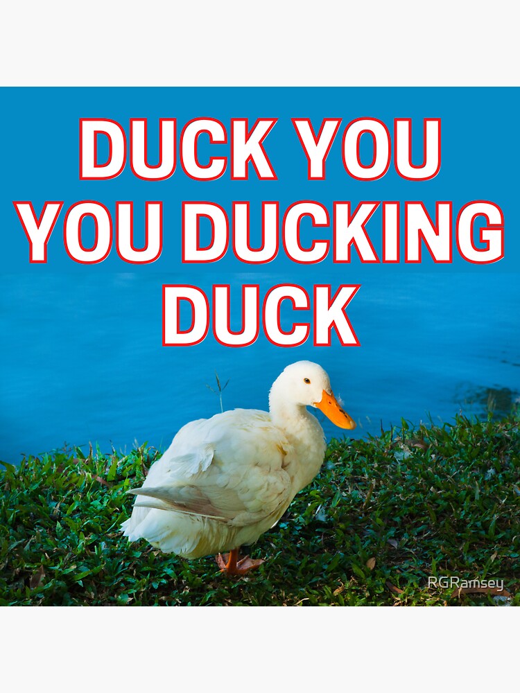 Duck You You Ducking Duck Sticker for Sale by RGRamsey