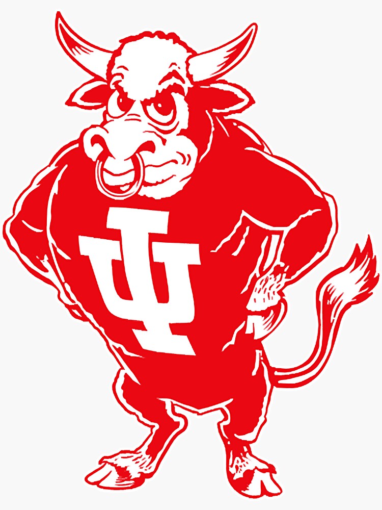 "Indiana U Vintage Bison Mascot " Sticker for Sale by hassanatouh