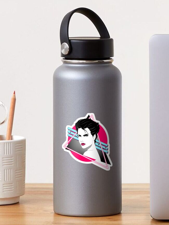 Thumbnail 1 of 3, Sticker, Nagel-style Vaporwave Portrait designed and sold by Salty-Dog2.