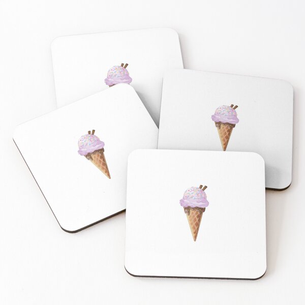 Item preview, Party Purple Berrie Ice Cream Cone Sticker Face Mask designed and sold by QuirkyStudio.