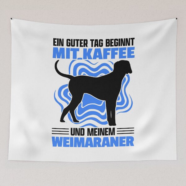 Item preview, Weimaraner and Coffee Hound Pointing Dog designed and sold by madgrfx.