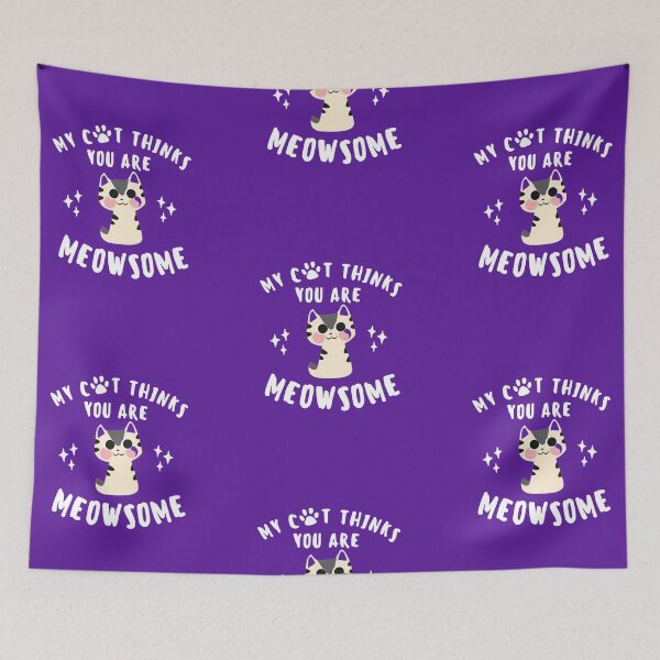 Item preview, My cat thinks you are meowsome  | cute tortiseshell cat lover sticker designed and sold by Canfy Girl.
