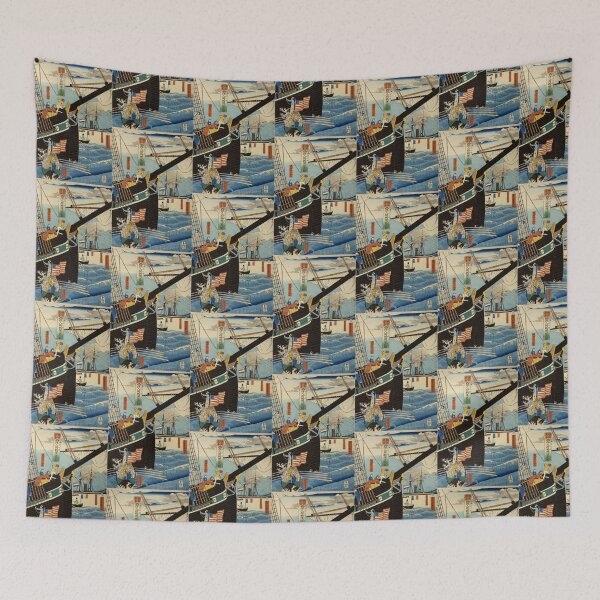 Item preview, TIR-FA - Japan Print - Western traders at Yokohama transporting merchandise designed and sold by imageresource.