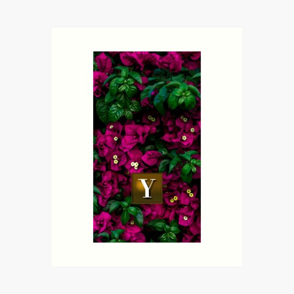 Lámina artística «Foto de flores de color morado oscuro profundo Monograma  de oro J» de terrikjones | Redbubble