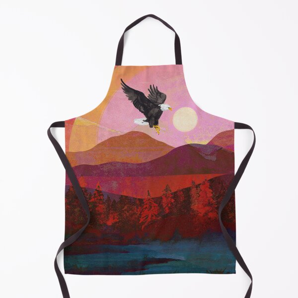 Item preview, Eagle and Red Autumn Tree Mountain Fantasy designed and sold by SeaChangeDesign.