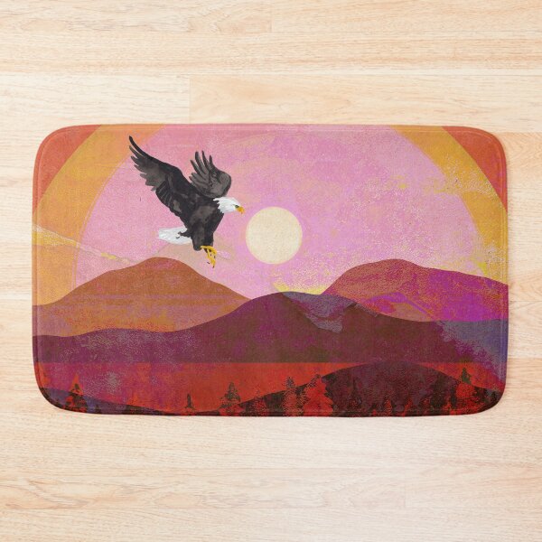 Item preview, Eagle and Red Autumn Tree Mountain Fantasy designed and sold by SeaChangeDesign.