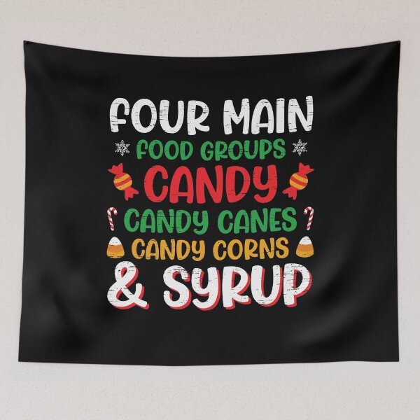 Item preview, Four Main Food Groups Elf Buddy Xmas Christmas designed and sold by shirti.