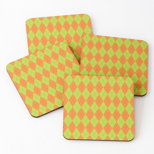 Item preview, Halloween Orange & Green Argyle designed and sold by Trinket-Trickster.