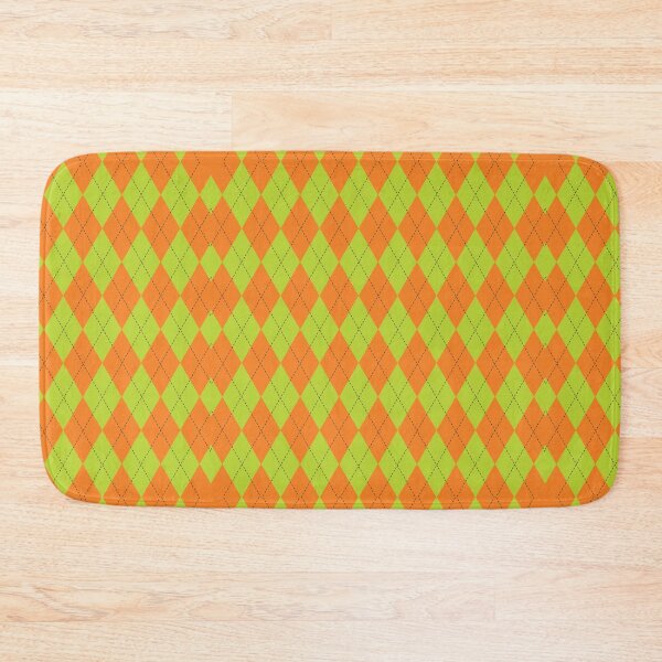Item preview, Halloween Orange & Green Argyle designed and sold by Trinket-Trickster.