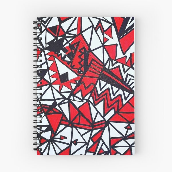 Item preview, Original paint Richard Kazar red Black geometric designed and sold by Richard Kazar.