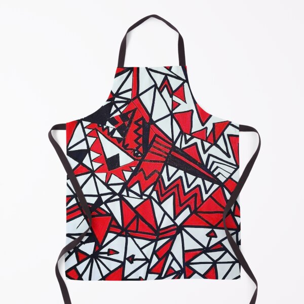 Item preview, Original paint Richard Kazar red Black geometric designed and sold by Richard Kazar.