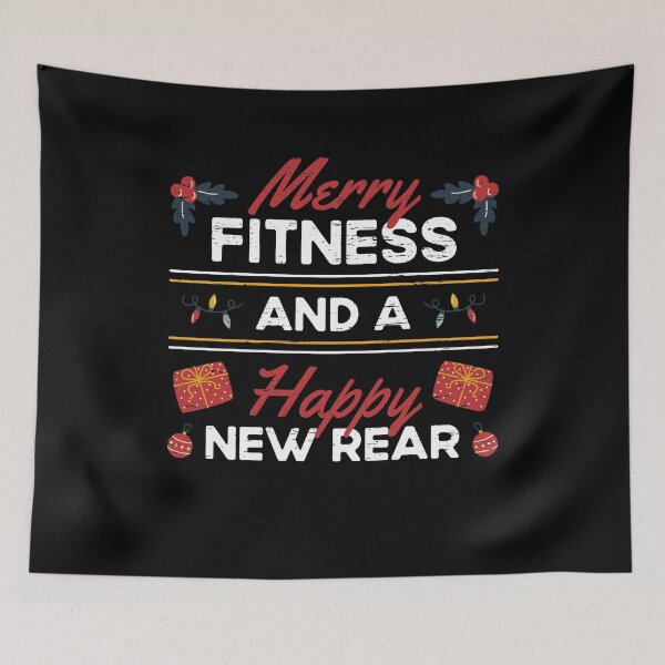 Item preview, Merry Fitness And A Happy New Rear Workout Xmas Christmas designed and sold by shirti.