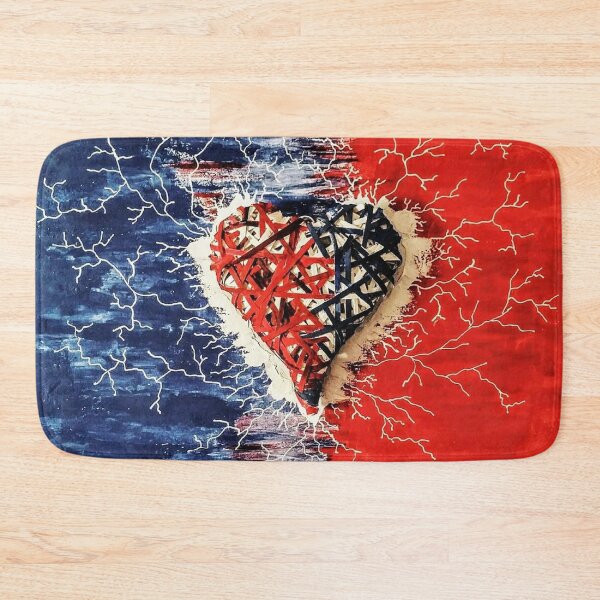 Item preview, original artwork richard kazar blue white red heart designed and sold by Richard Kazar.