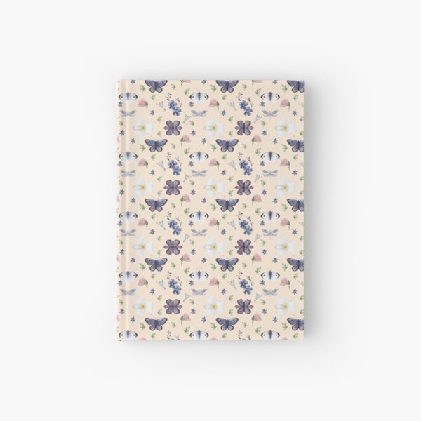 Nordic Garden Pattern_pink background Hardcover Journal