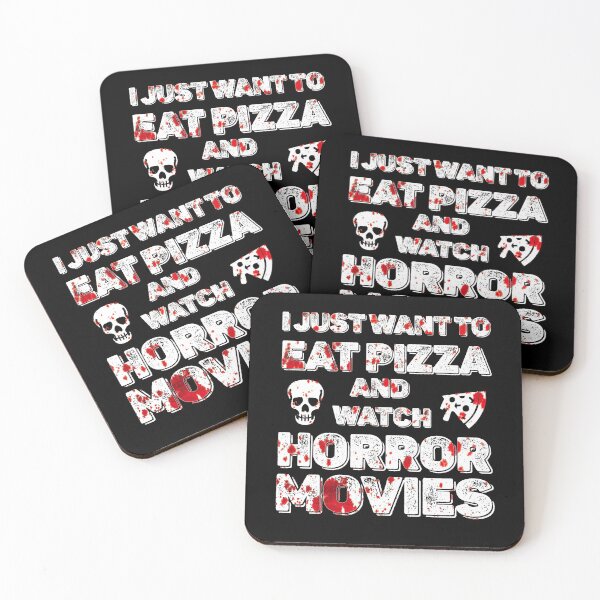 Item preview, I just want to eat pizza and watch horror movies - halloween designed and sold by hasbeenz.