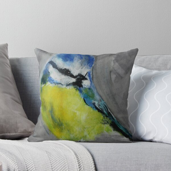 Item preview, Wild English Garden Bird Blue Tit Contemporary Acrylic Painting designed and sold by JamesPeart.