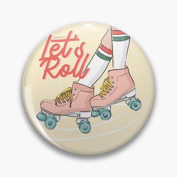 Item preview, Let's Roll Roller Skate Pastel Cool designed and sold by Lei Vector.