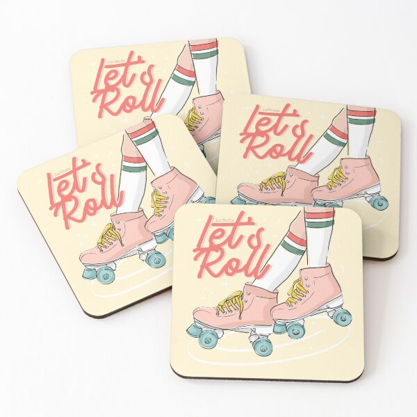 Item preview, Let's Roll Roller Skate Pastel Cool designed and sold by Lei Vector.